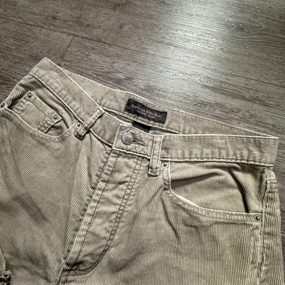 Banana Republic Pants Mens 30 Beige Corduroy Stretch Slim Fit 30x26 Casual Adult